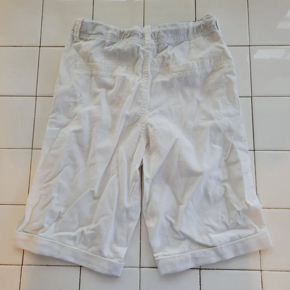 Gymboree Boys White Linen Cotton Blend Shorts Size‎ 10 NEW